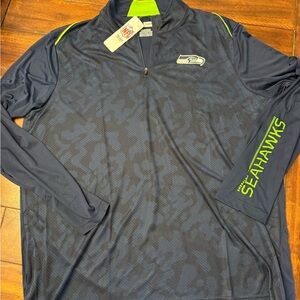NFL Team Apparel Seattle Seahawks Men’s 2XL Long Sleeve Shirt Navy/Green